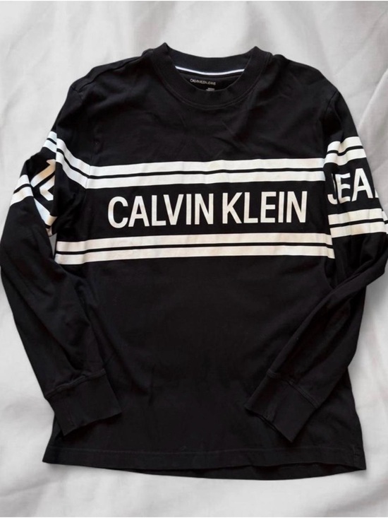 Calvin Klein Other - Calvin Klein Black and White Striped Logo Long Sleeve Shirt